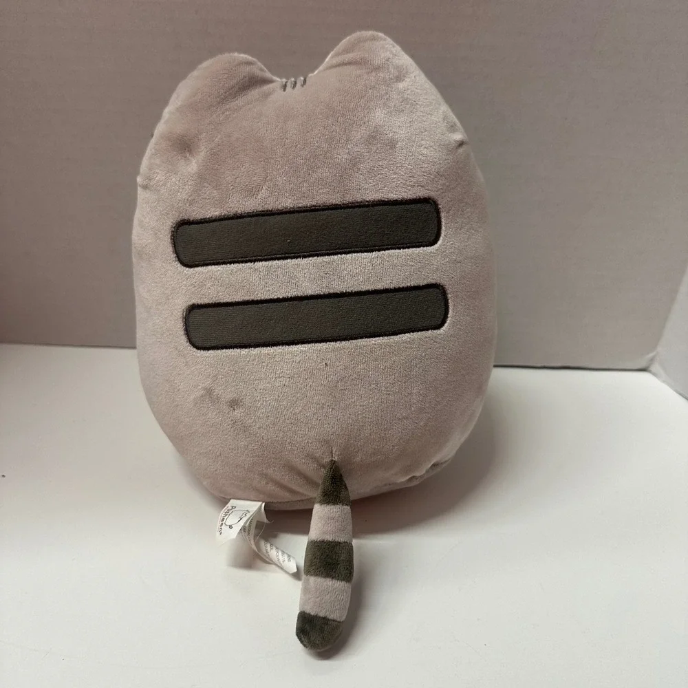 Pusheen Eating Noodles Plush Gray Stuffed Cat 2017 GUND 10